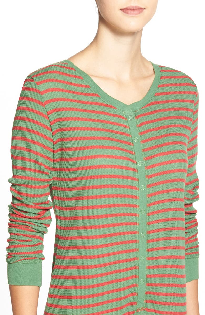 BP. Undercover 'Holiday Cactus' Thermal One-Piece Pajamas, Alternate, color, 