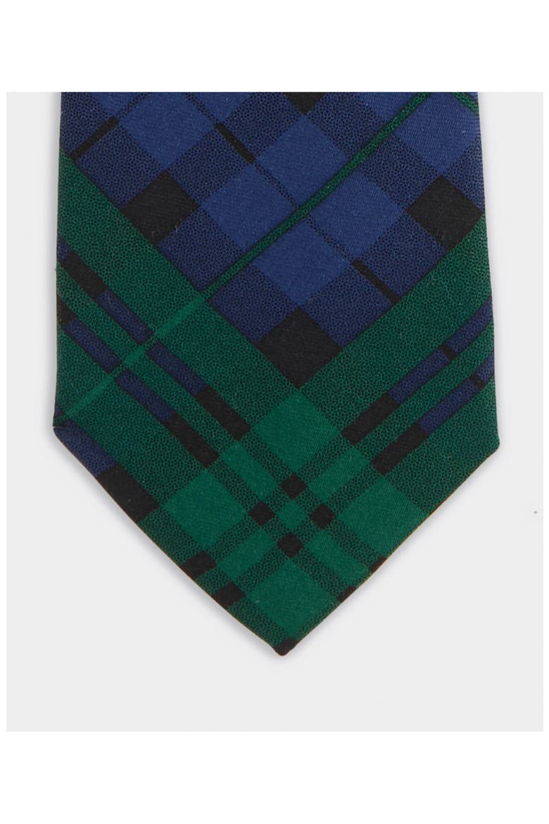 Kids' Noel Silk Tie, Alternate, color, JET BLACK BLACKWATCH