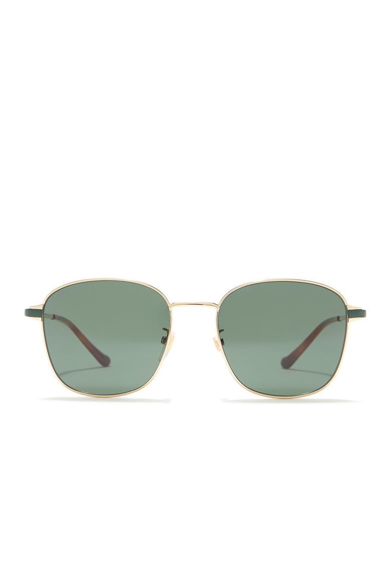 56mm Square Sunglasses, Main, color, GOLD