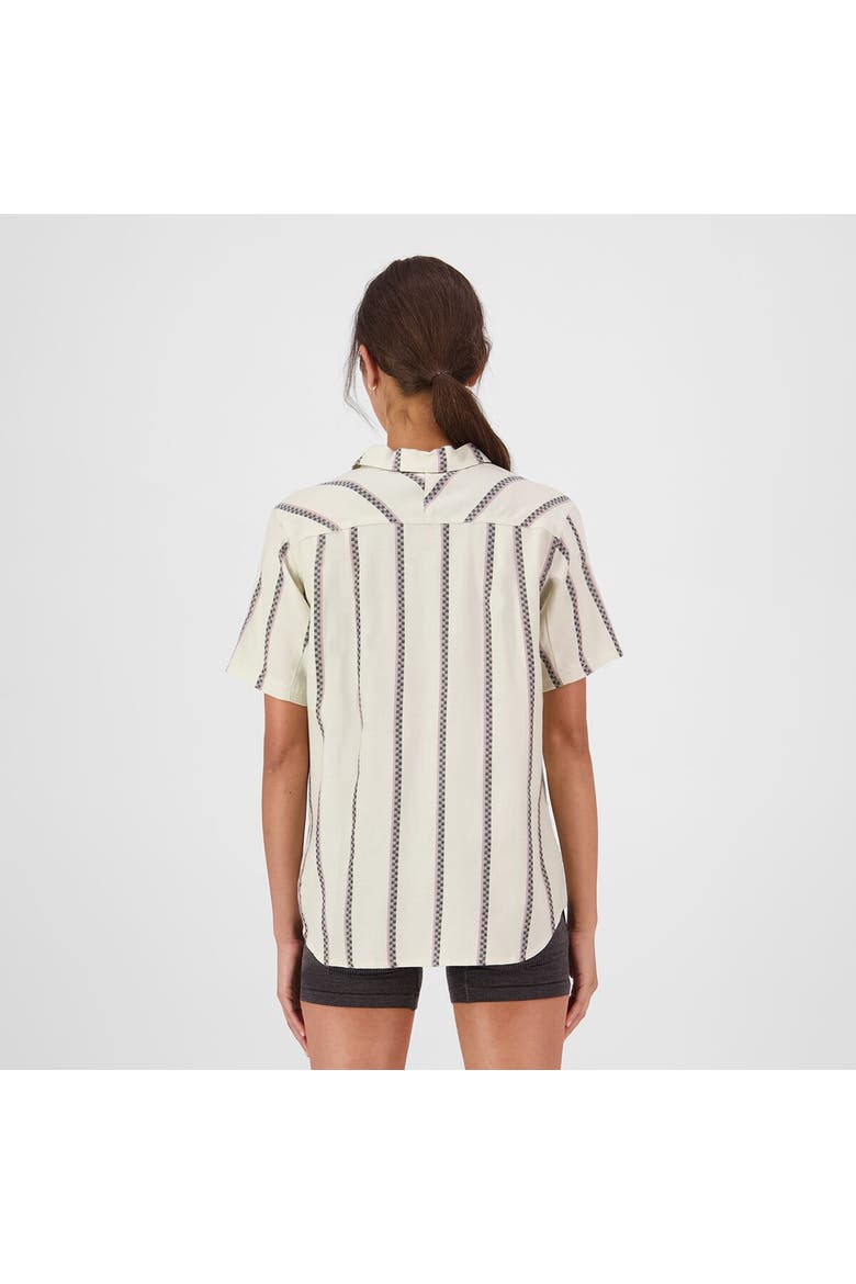 At Merino Short-Sleeve Shirt - Women's, Alternate, color, Bone Stripe