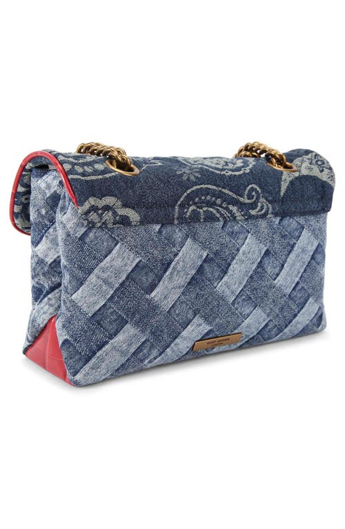 KURT GEIGER KURT GEIGER LONDON KENSINGTON DENIM CONVERTIBLE SHOULDER BAG