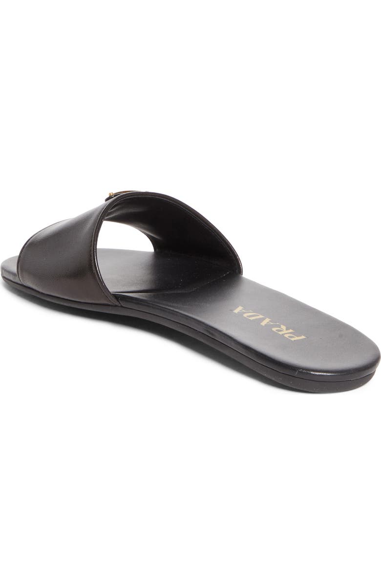 Prada Logo Slide Sandal, Alternate, color, Black