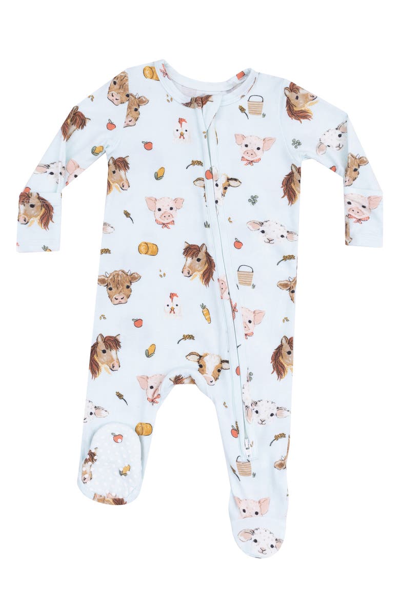 Angel Dear Animal Faces Zip Footie, Main, color, 