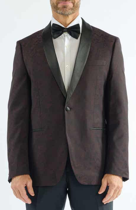 SAVILE ROW CO Paisley Jacquard Evening Jacket