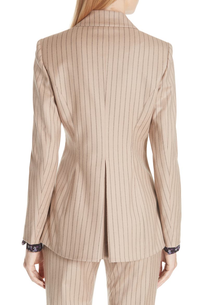Pinstripe Jacket, Alternate, color, LIGHT CAMEL