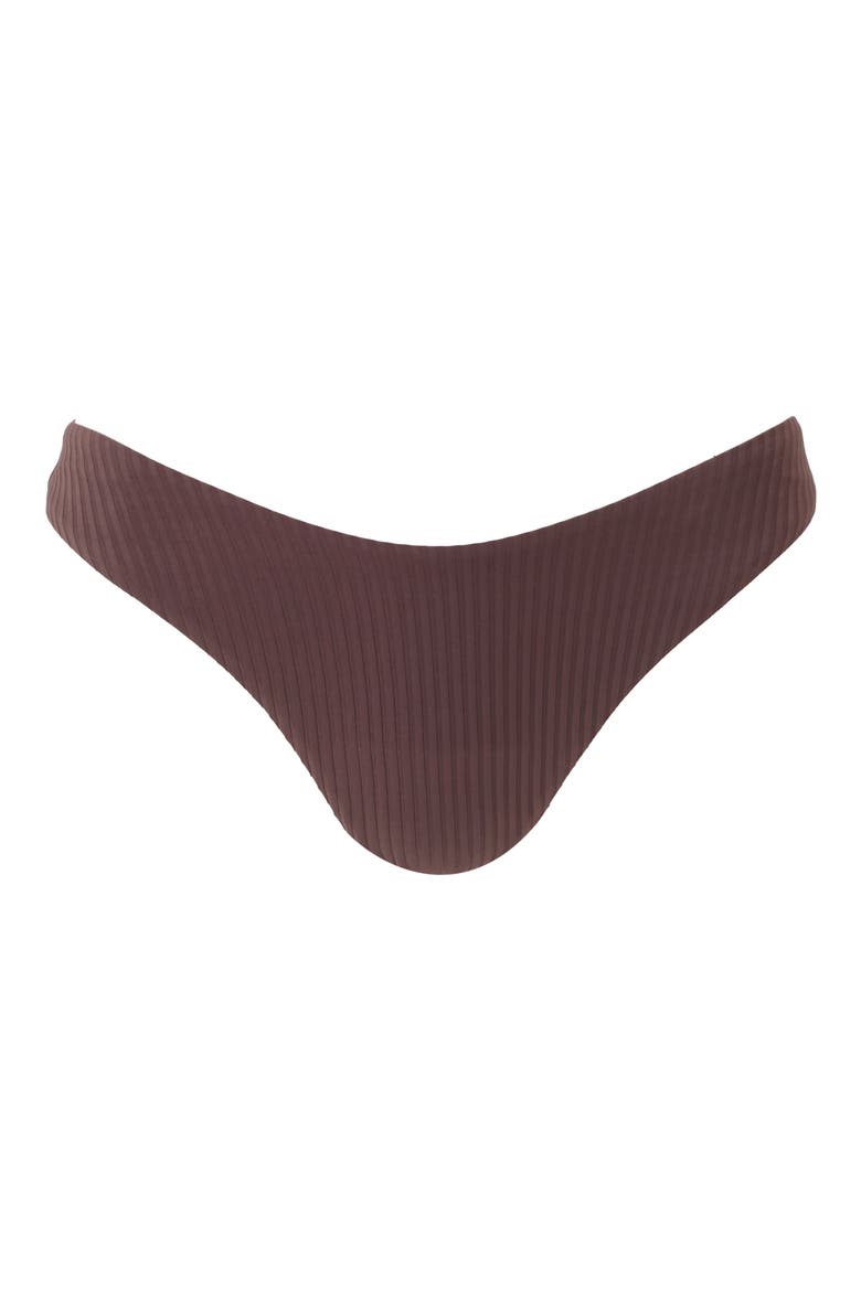 Noto Rib Swim Bottoms, Alternate, color, BROWN RIBBED