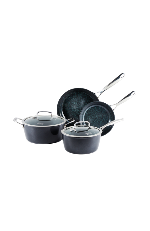 Cuisine::pro ® Green Stone™ 6-piece Cookset In Black