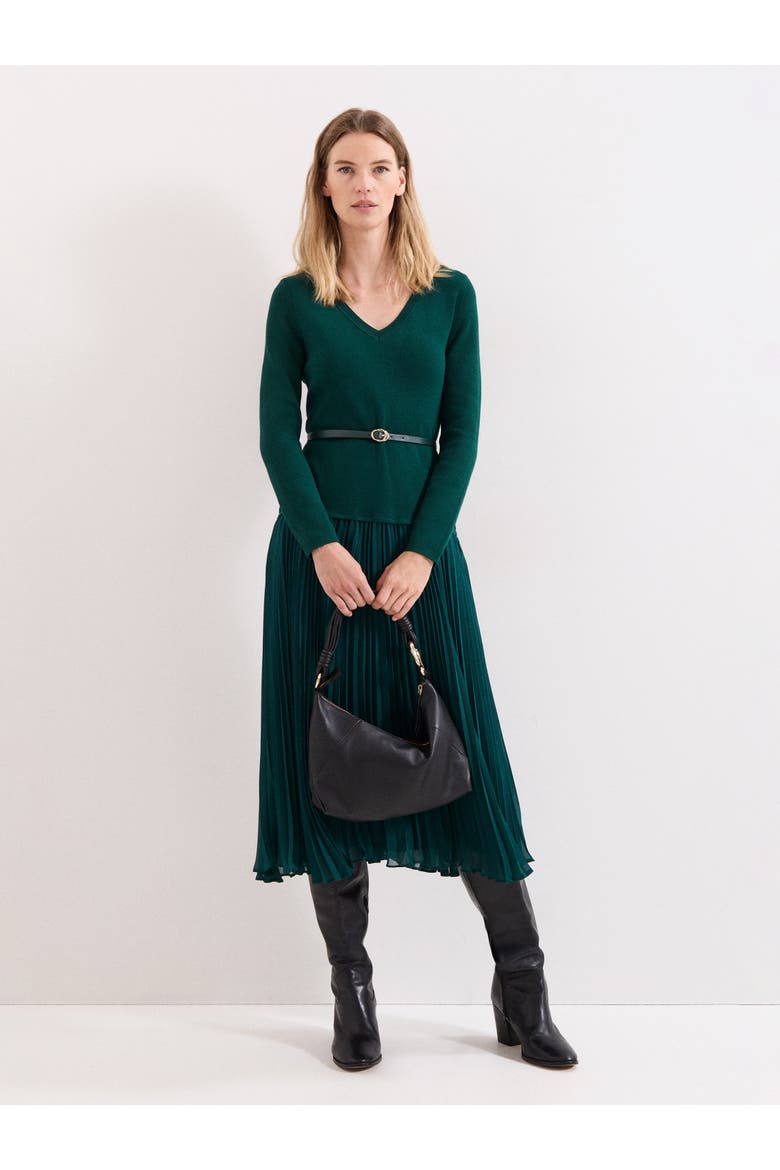 Kai V-Neck Dress, Alternate, color, Green