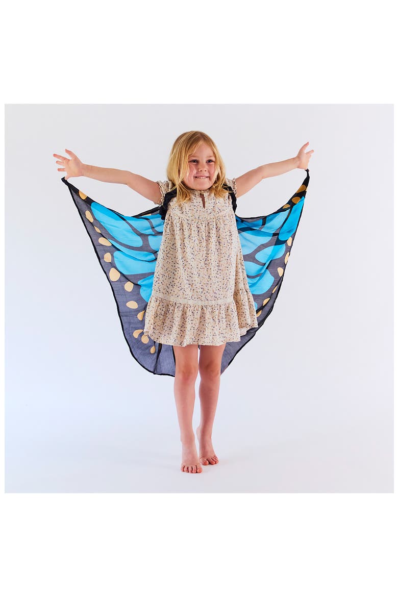 Kids' Butterfly Silk Fairy Wings, Alternate, color, BLUEBELL