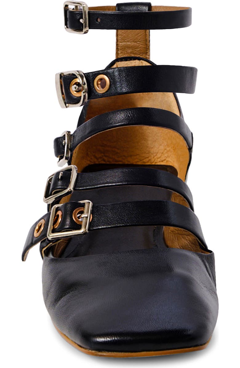 Free People Hart Ankle Strap Flat, Alternate, color, Black