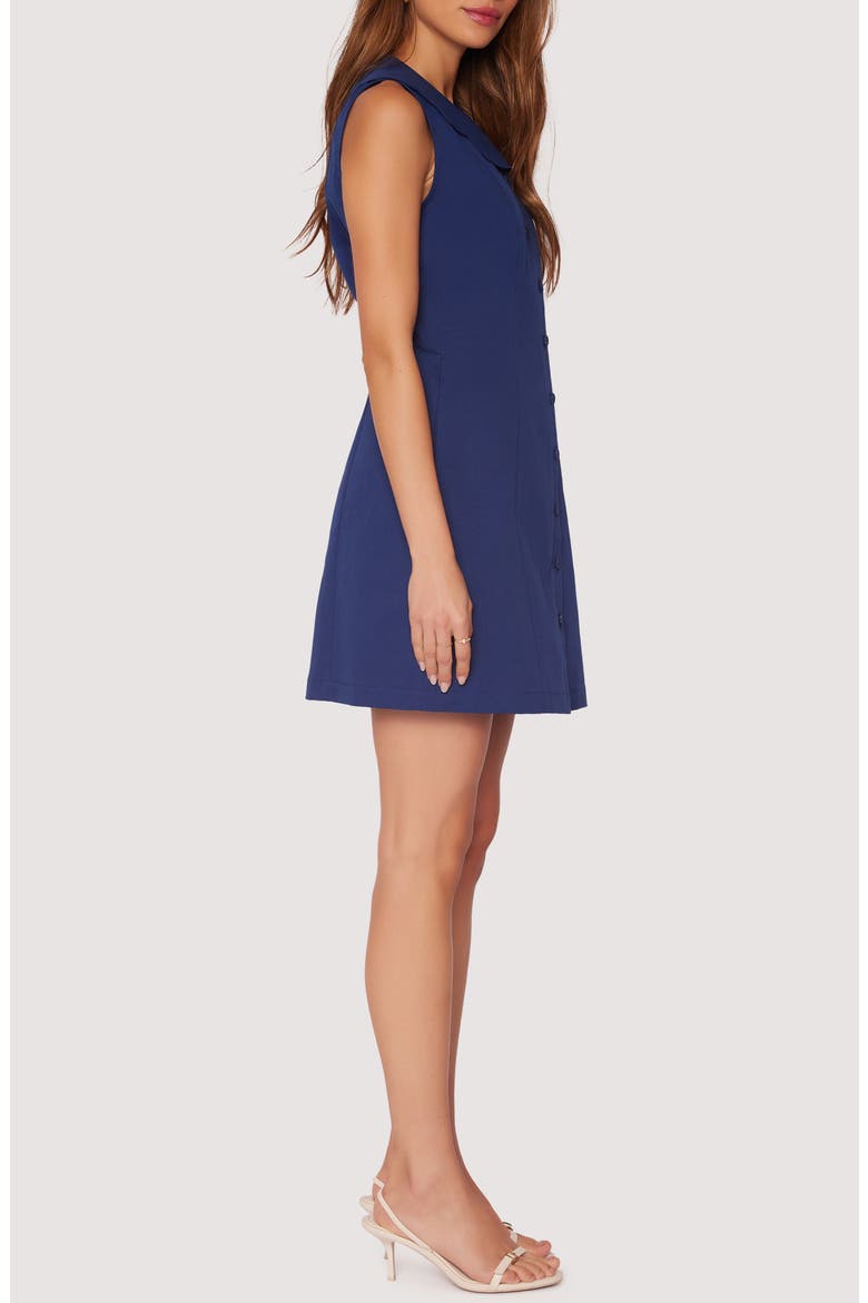 Maritime Melody Sleeveless Minidress, Alternate, color, NAVY
