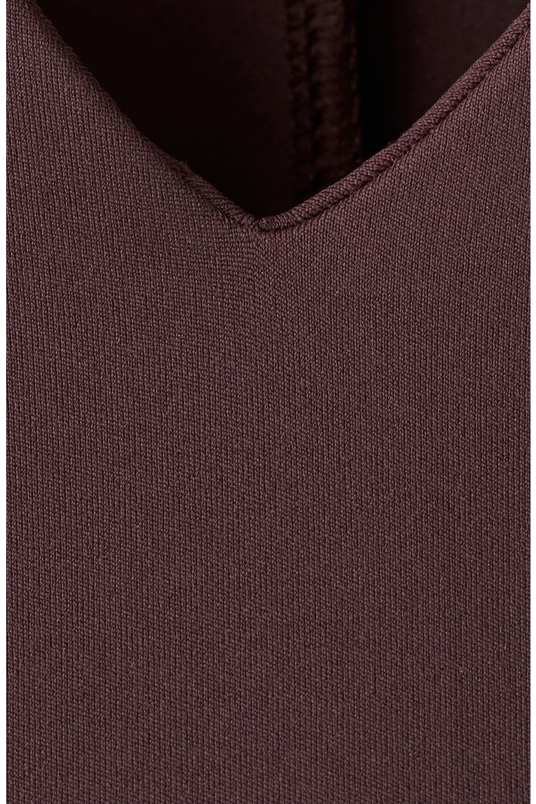 Sleeveless V-Neck Dress, Alternate, color, BURGUNDY