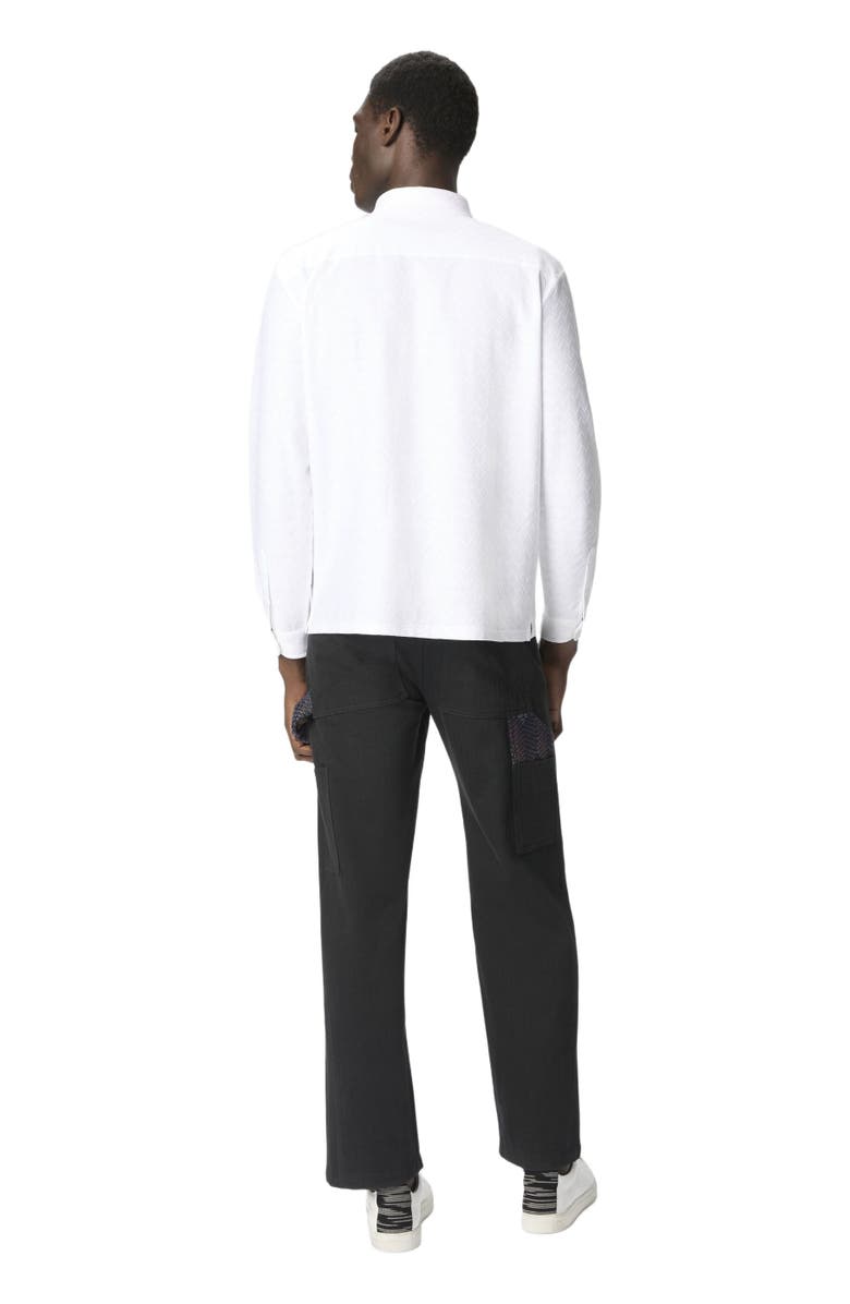 Missoni Zigzag Jersey Cotton Shirt Tone On Tone, Alternate, color, White
