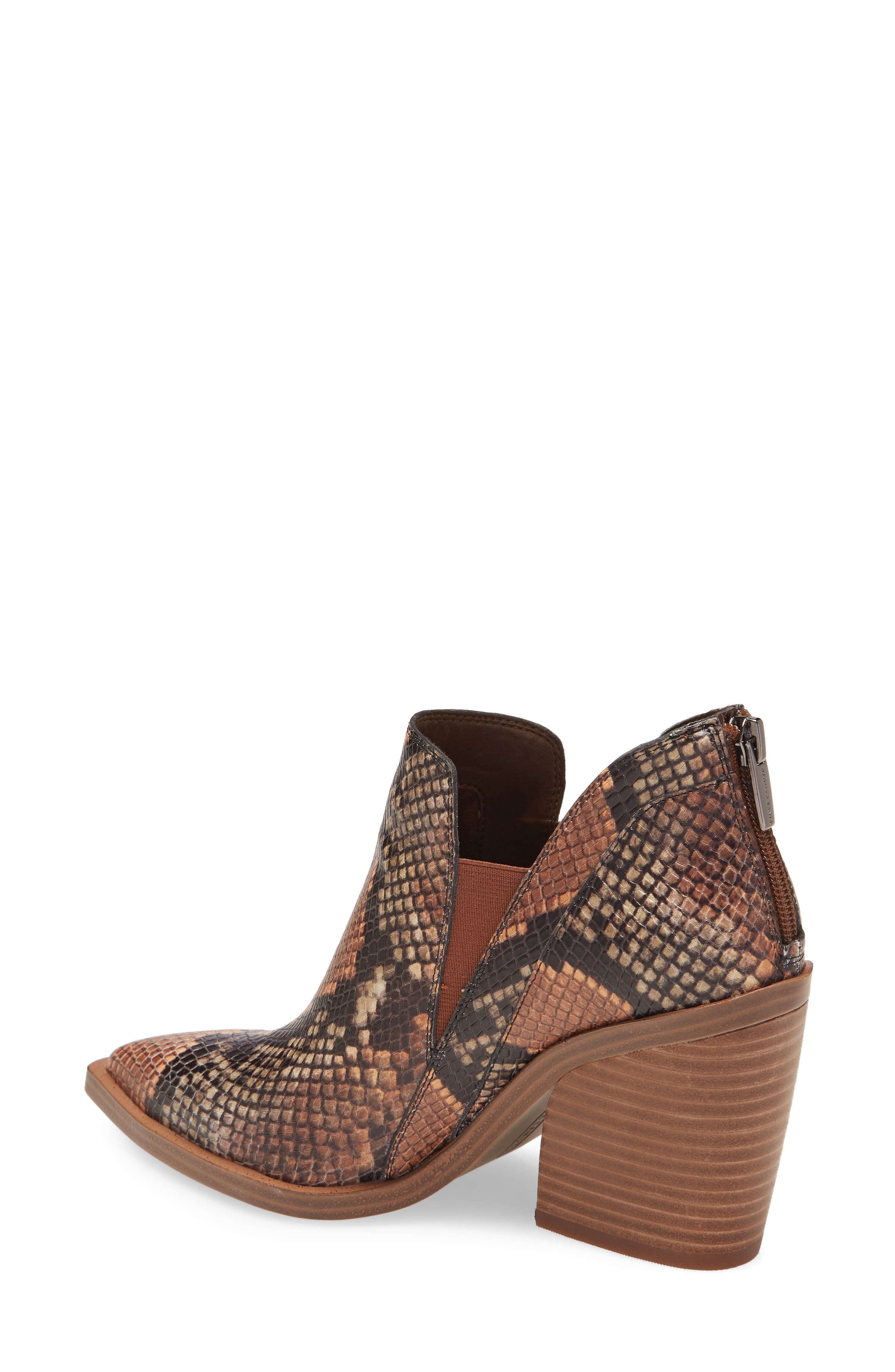 Gradina Block Heel Bootie, Alternate, color, TOSTADA SNAKE PRINT LEATHER