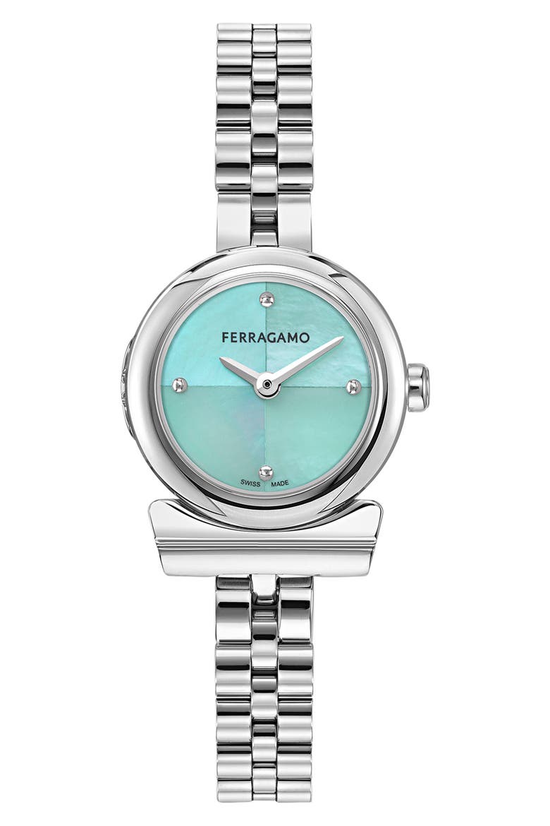 Gancini Bracelet Watch, 22.5mm, Main, color, STAINLESS STEEL