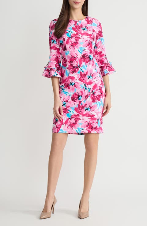 Double Flutter Sleeve Dress