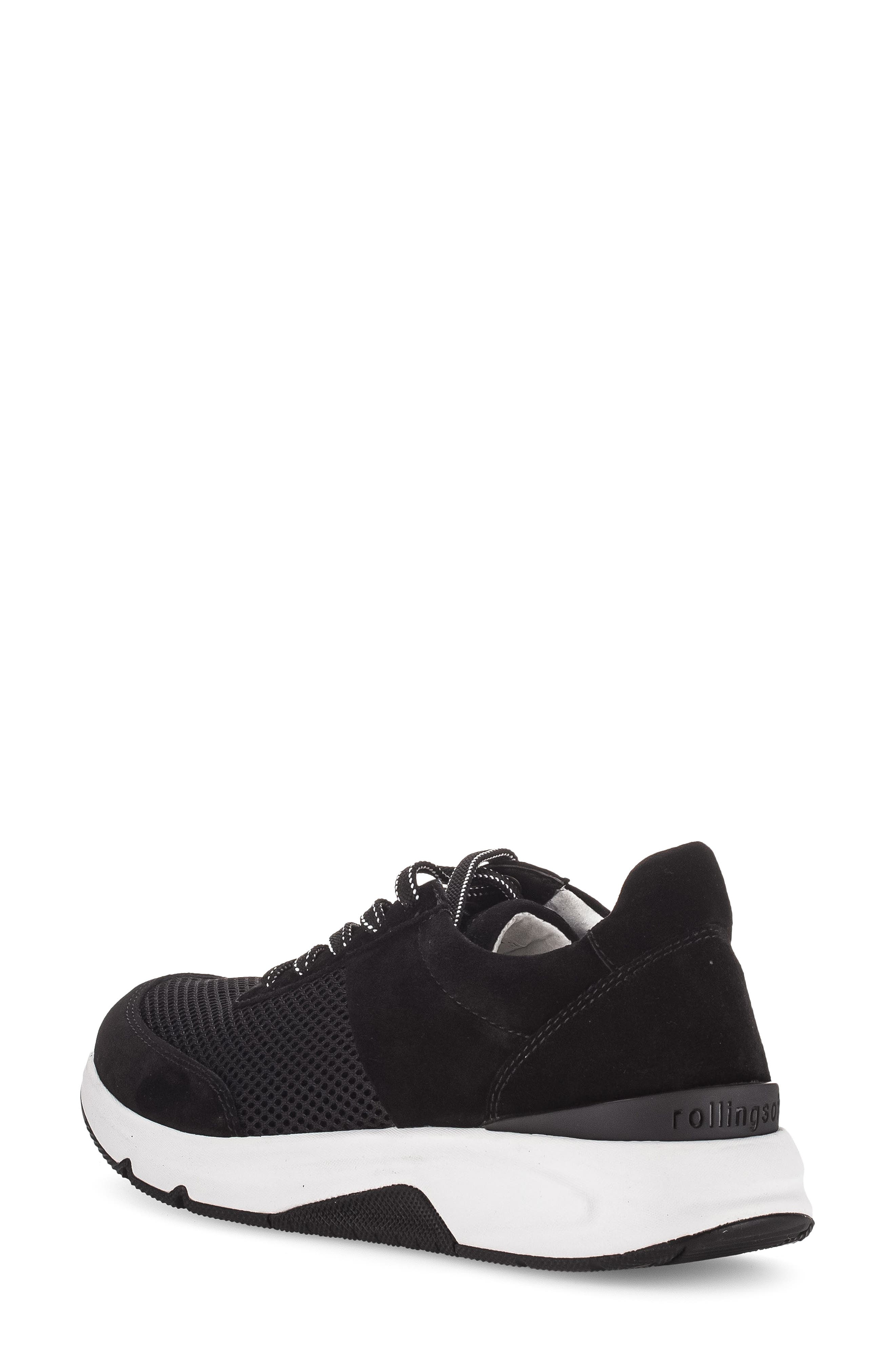 Gabor 63.334 Mixed Media Sneaker, Alternate, color, Black