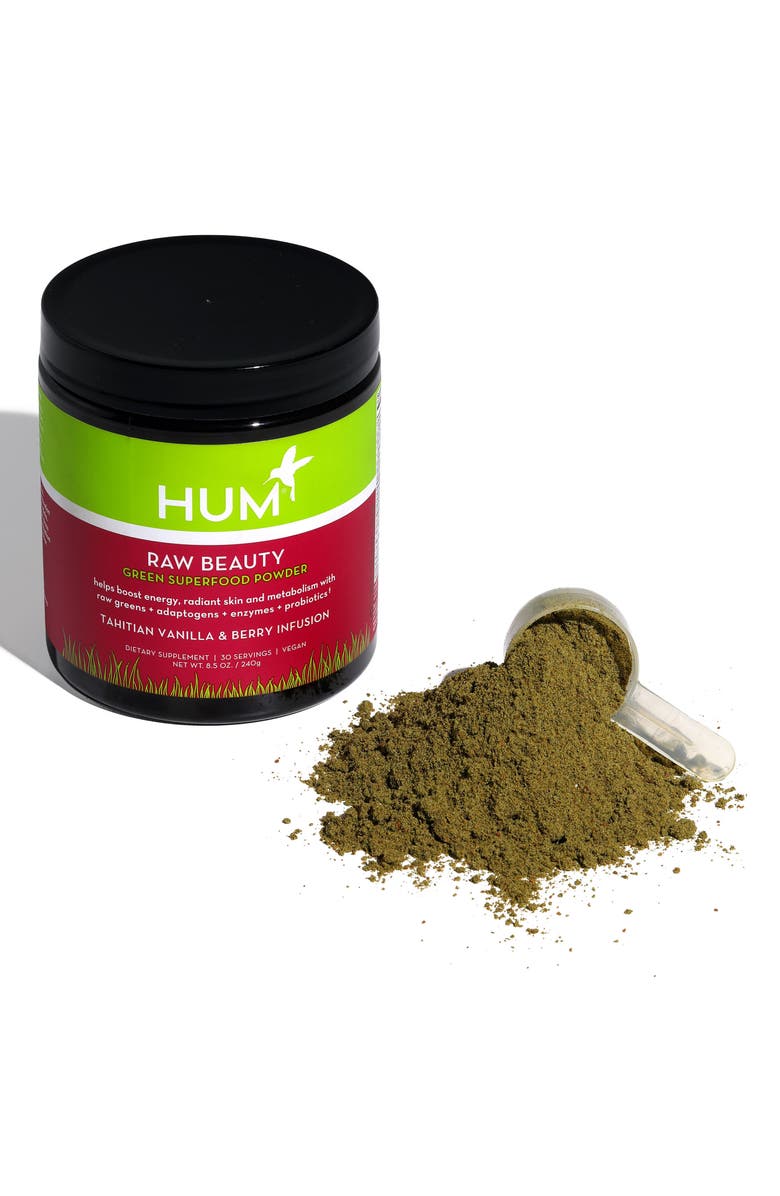 Hum Nutrition Raw Beauty Tahitian Vanilla & Berry Infusion Skin & Energy Green Superfood Powder, Alternate, color, 