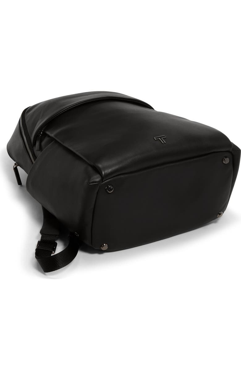 TUMI Raina Leather Backpack, Alternate, color, Black/ Gunmetal