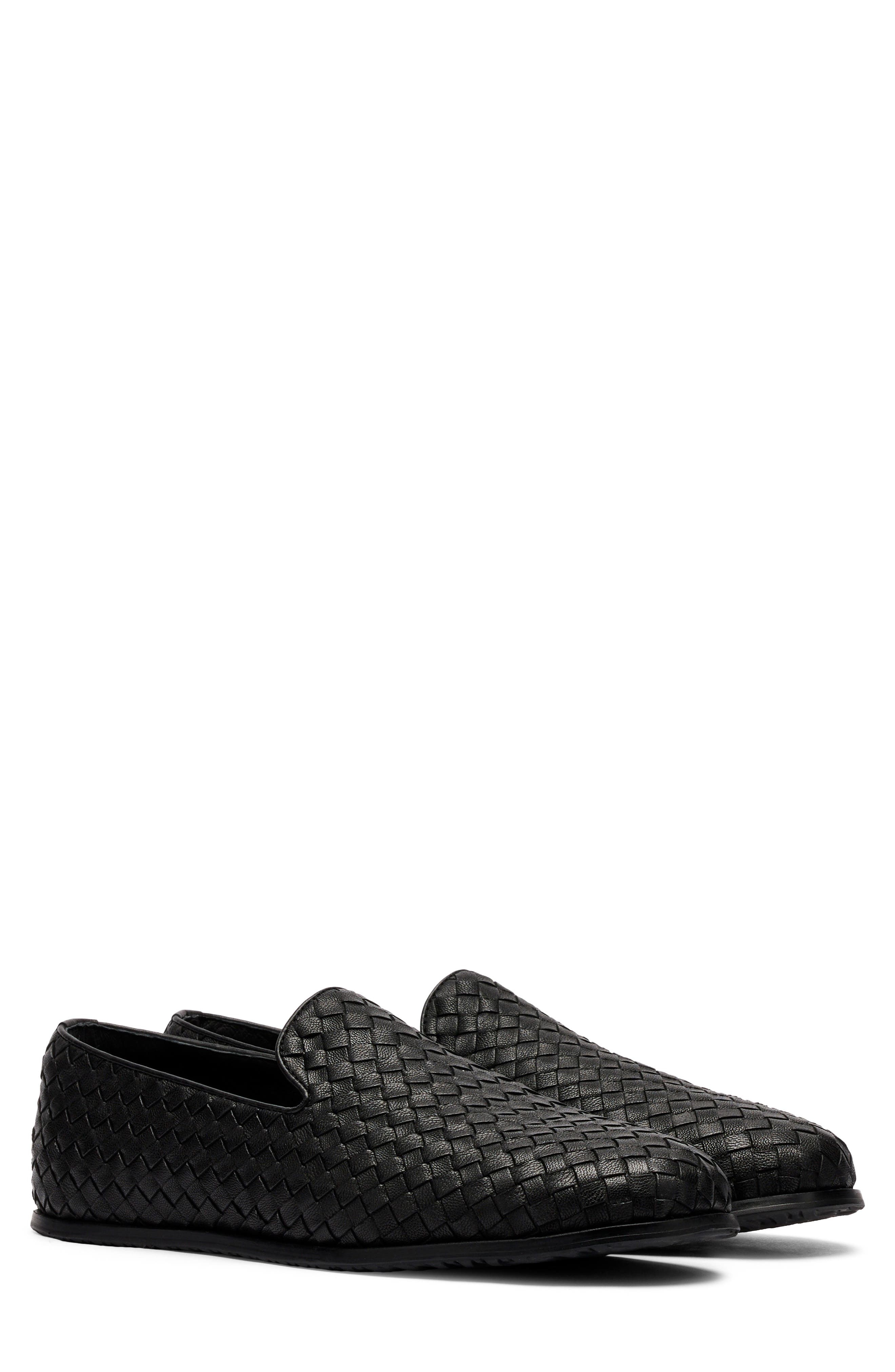 MARC NOLAN Portofino Woven Loafer, Main, color, Black Woven