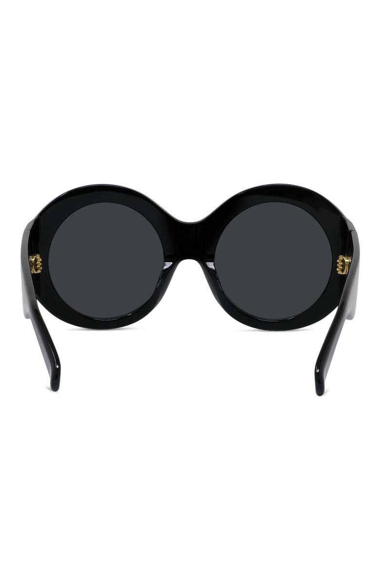 Cocoon 56mm Round Sunglasses, Alternate, color, SHINY BLACK / SMOKE