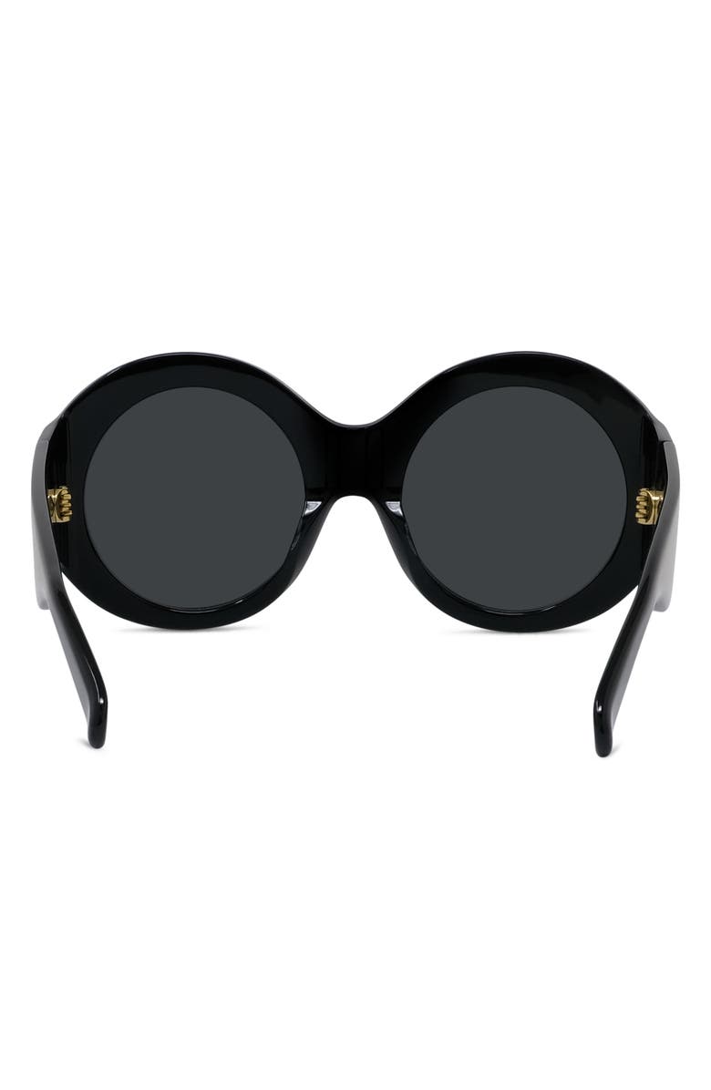 Givenchy Cocoon 56mm Round Sunglasses, Alternate, color, Shiny Black / Smoke