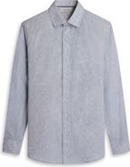 Bugatchi Julian Shaped Fit Geo Print Cotton Button-Up Shirt