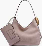 Donna Karan New York Georgette Suede Shoulder