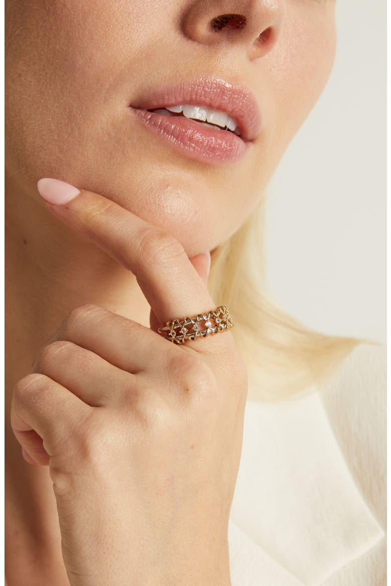 Kinetic Two-Tone Ring, Alternate, color, Gold Vermeil & Silver