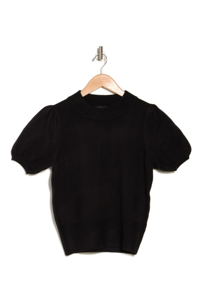 Babysoft Puff Sleeve Sweater, Alternate, color, BLACK