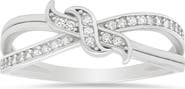 Queen Jewels Sterling Silver CZ Love Knot Ring