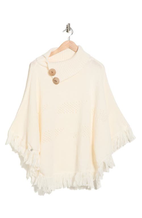 Nanette Lepore Diamond Eyelet Weave Poncho In White