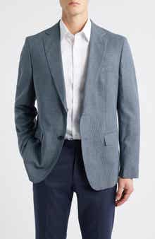 BOSS Hutson Slim Fit Textured Stretch Wool Blend Sport Coat