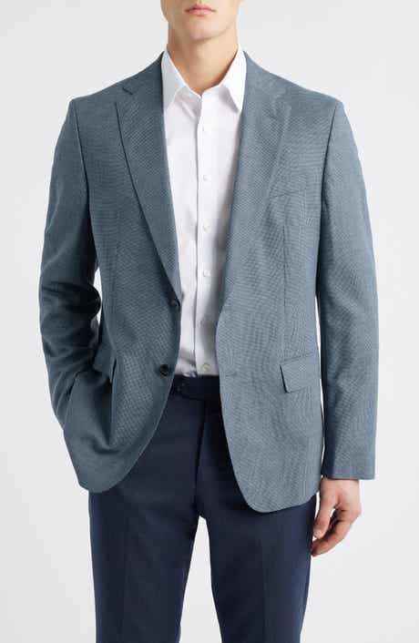 BOSS Hutson Slim Fit Textured Stretch Wool Blend Sport Coat