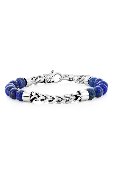 Men's Beaded Chain Bracelet
