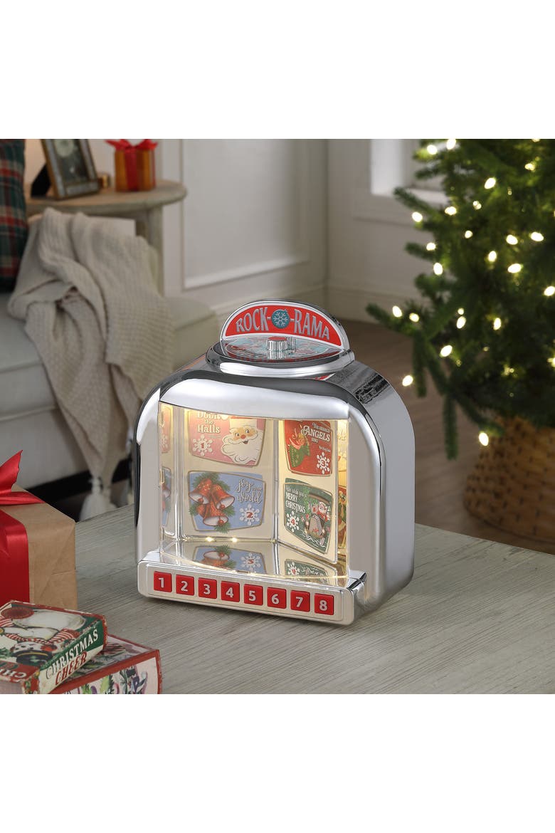 10 in. Christmas Diner Jukebox, Alternate, color, Multicolored