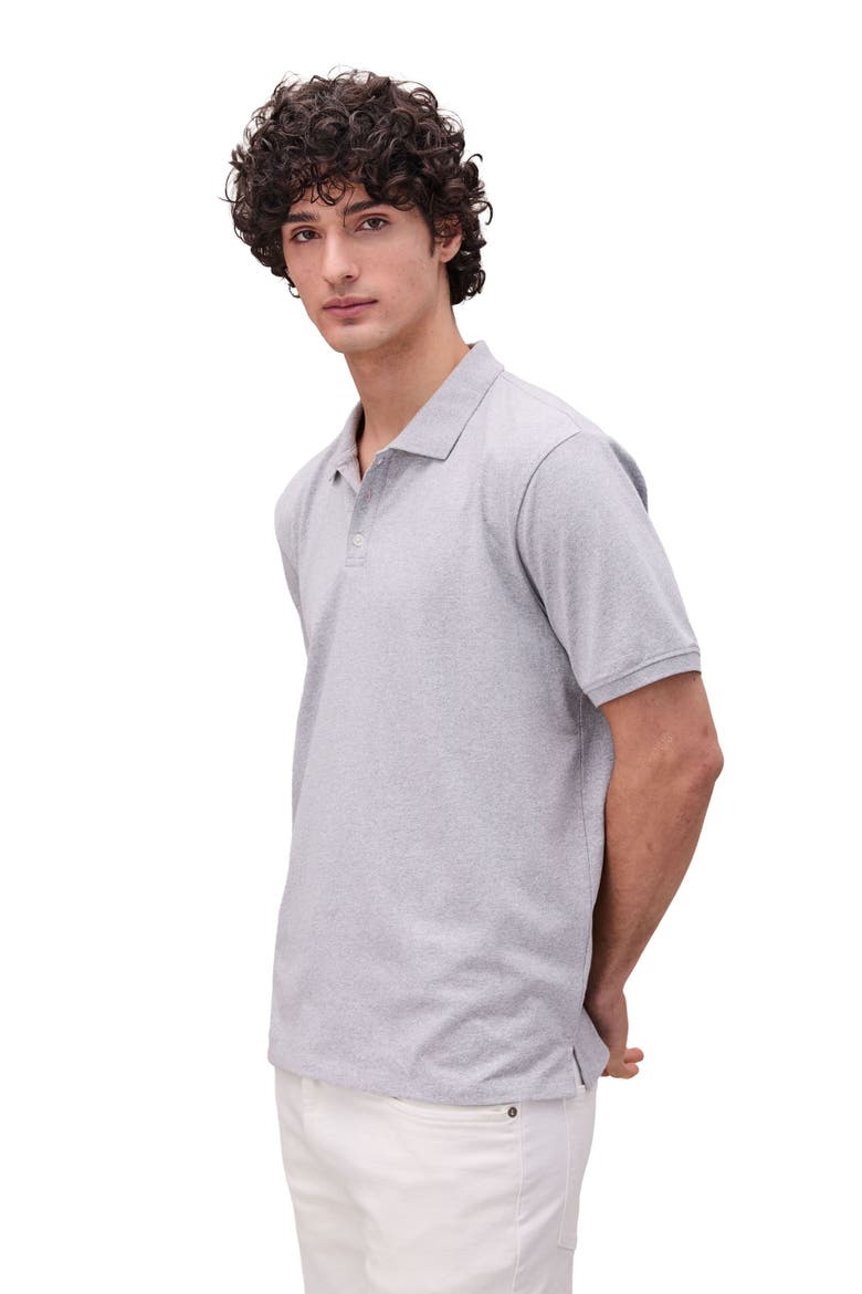 The Recycled Cotton Polo, Alternate, color, Heather Grey