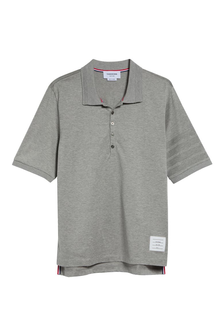 4-Bar Cotton Jersey Polo, Main, color, LIGHT GREY