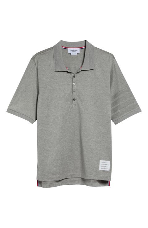 4-Bar Cotton Jersey Polo