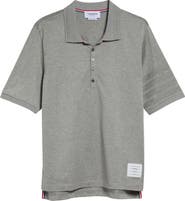 Thom Browne 4-Bar Cotton Jersey Polo