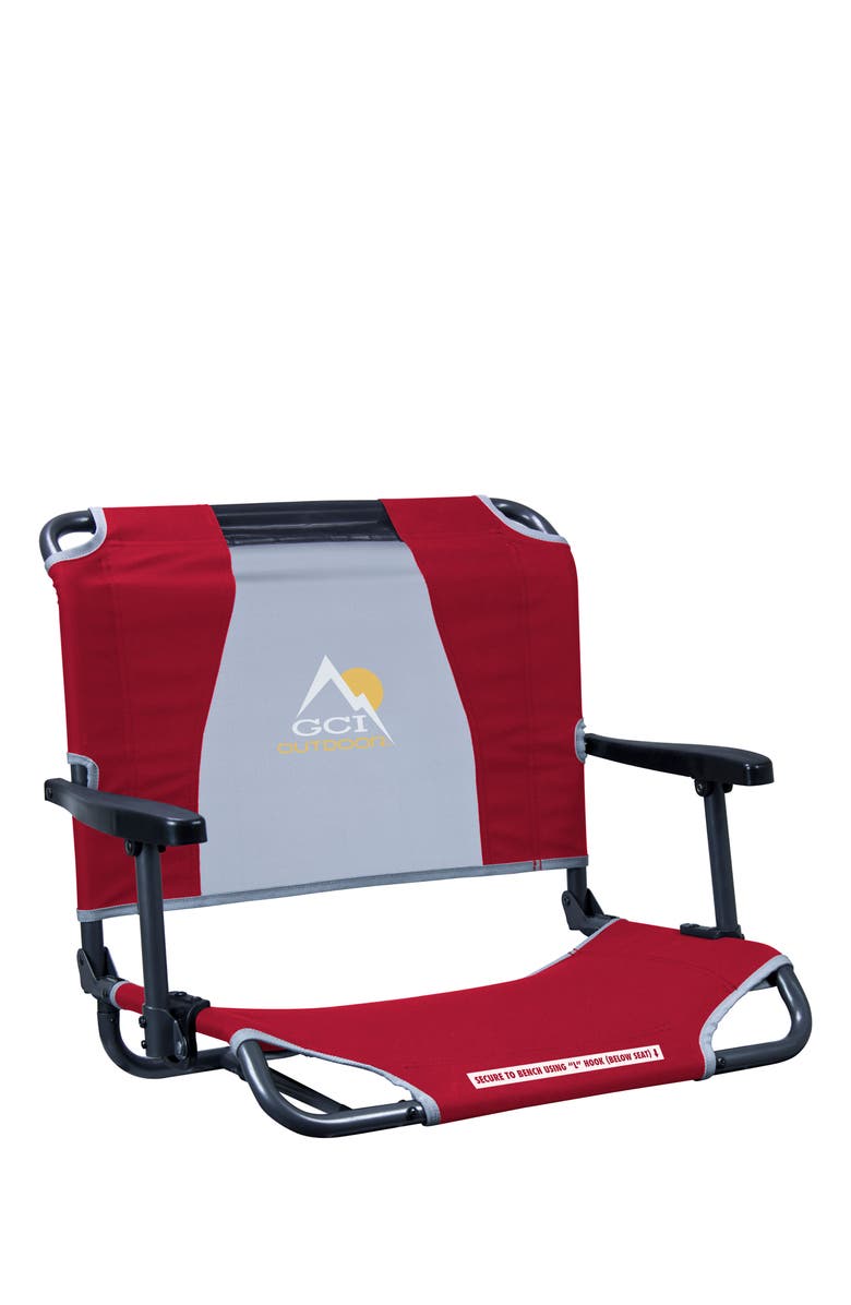 GCI Big Comfort Stadium Chair With Armrests, Main, color, Red