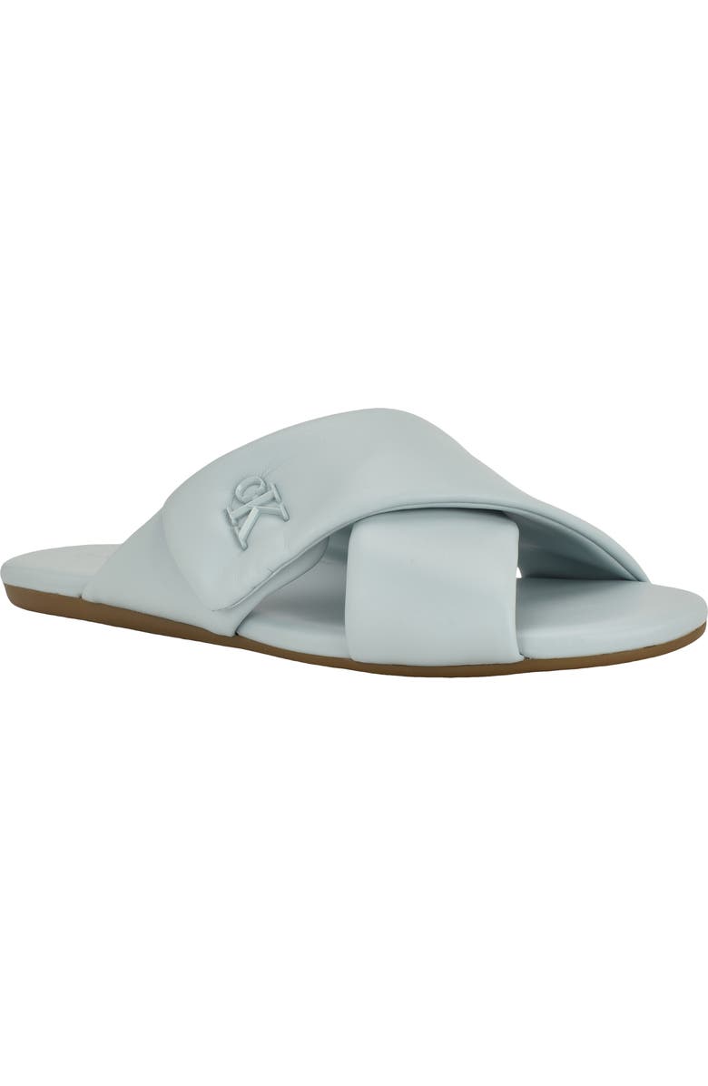 Calvin Klein Renley Slide Sandal, Main, color, Light Blue