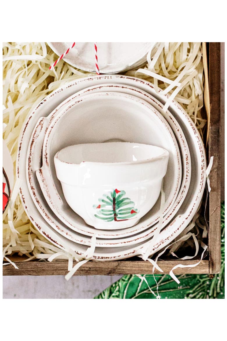 Lastra Holiday Set of 4 Assorted Prepping Bowls, Alternate, color, GREEN