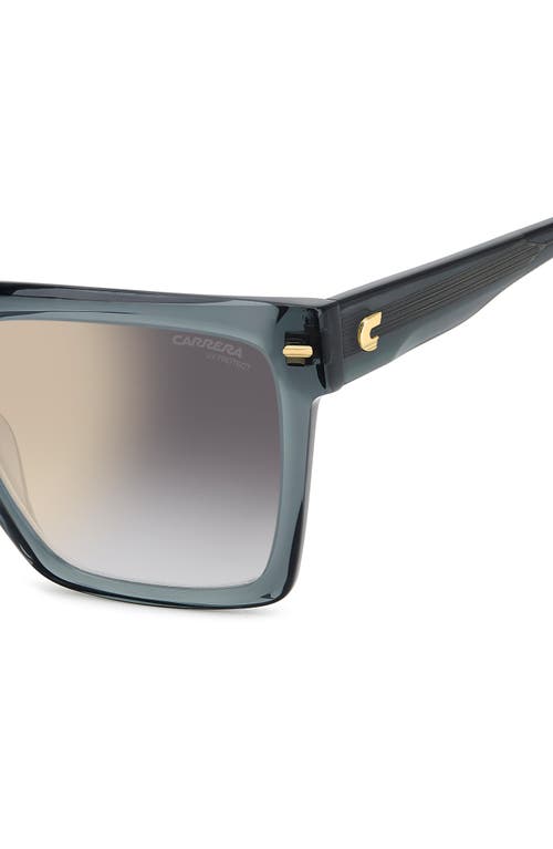Carrera Eyewear 56mm Gradient Square Sunglasses In Grey/grey