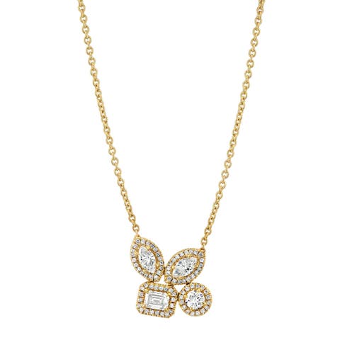 Montage Halo Cluster Necklace
