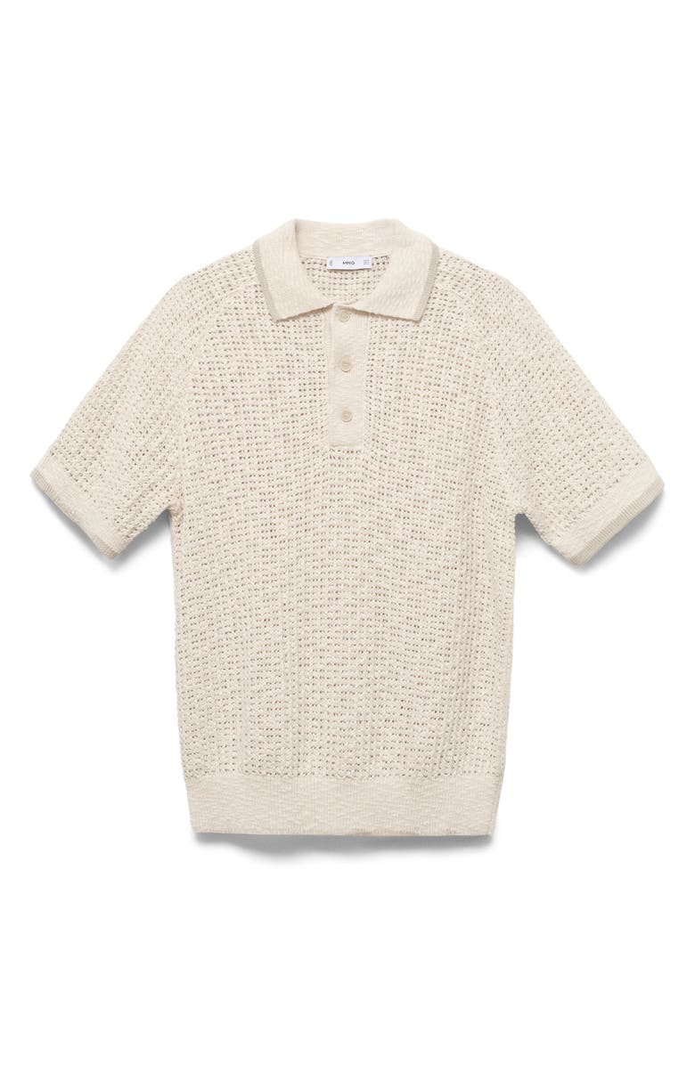 MANGO Open Stitch Cotton Polo, Alternate, color, 