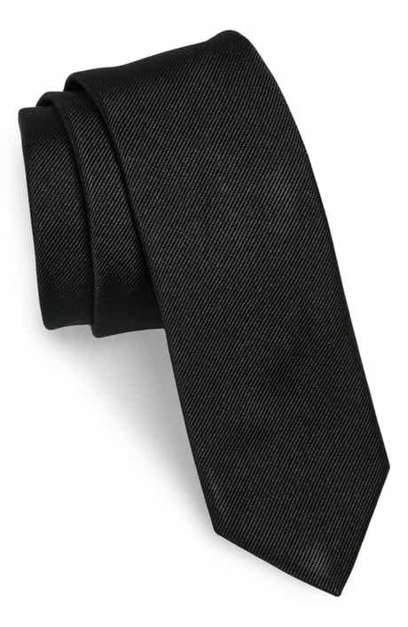 BOSS Solid Silk Skinny Tie