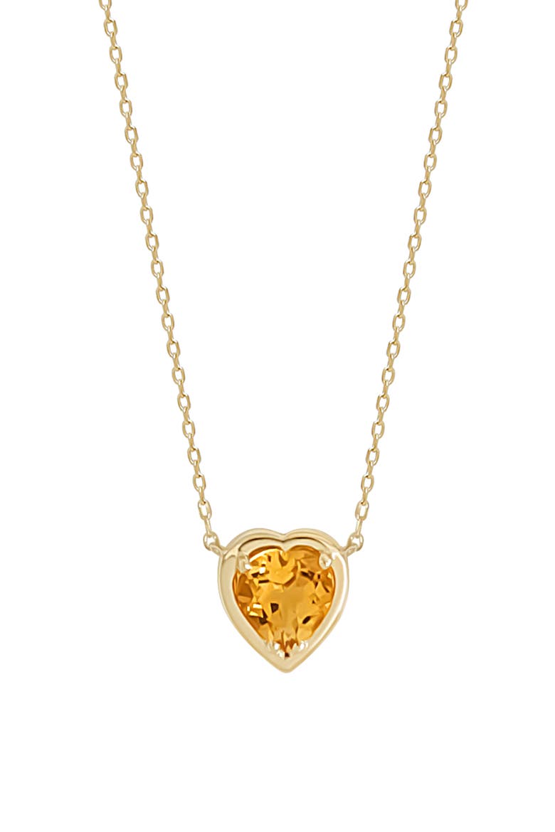 14K Gold Pendant Necklace (Nordstrom Exclusive), Main, color, 14KY PINK/ PURPLE STONE