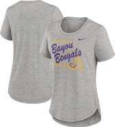 Nike Women's Nike Heather Gray LSU Tigers Local Campus Location Mantra Tri-Blend T-Shirt