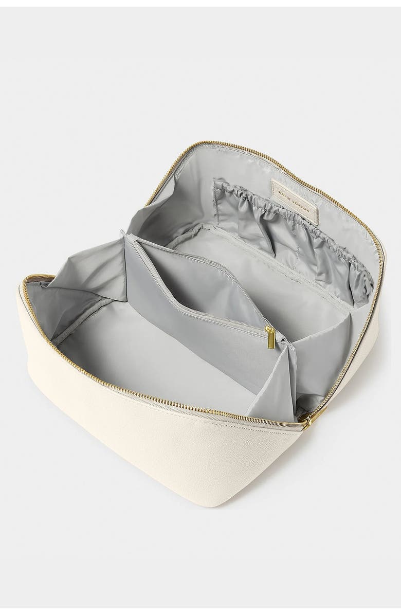 Katie Loxton Large Makeup and Toiletry Bag in Off White, Alternate, color, Off-White